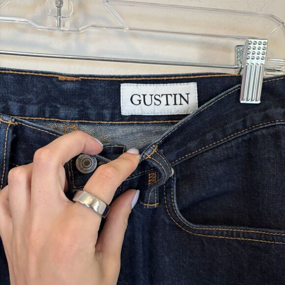 Gustin Men's Straight Jeans - Dark Blue - Picture 3 of 10